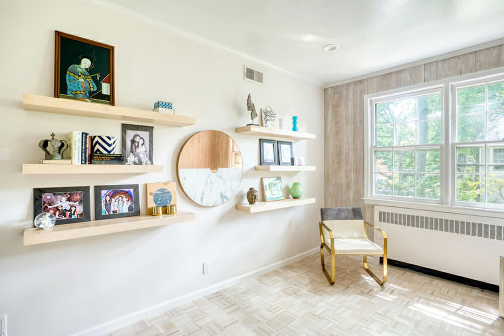 open shelving